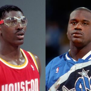 Hakeem Olajuwon and Shaquille O'Neal