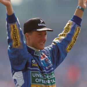Michael Schumacher (Deutschland / Benetton-Ford) läßt sich feiern Motorsport Grand Prix Herren Großer Preis von Deutschland 1994