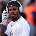 Colorado Buffaloes wide receiver Travis Hunter (12) before the game against the Utah Utes at Folsom Field.