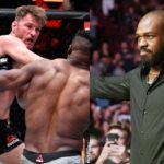 Stipe Miocic (L) and Jon Jones (R)
