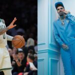 Damian Lillard (L) and LaMelo Ball (R)