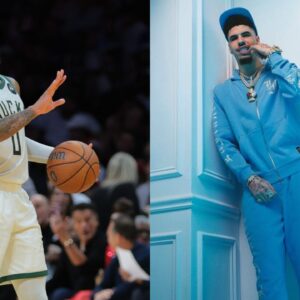 Damian Lillard (L) and LaMelo Ball (R)