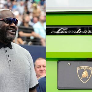 Shaquille O'Neal and the iconic Lamborghini logo