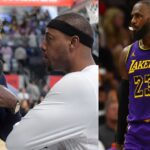 Paul Pierce and Kevin Garnett (L) and LeBron James (R)