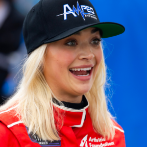 Feb 17, 2024; Daytona Beach, Florida, USA; NASCAR Xfinity Series driver Natalie Decker (36) during qualifying for the United Rentals 300 at Daytona International Speedway. Mandatory Credit: Mark J. Rebilas-Imagn Images