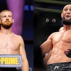 Bo Nickal (L) and Khamzat Chimaev (R)