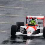 Autodromo Jose Carlos Pace, So Paulo, Brazil. 3.November.2024; Lewis Hamilton of Great Britain and Mercedes-AMG PETRONAS F1 Team drives Ayrton Sennas 1990 Mclaren/Honda car during Formula One Brazil Grand Prix