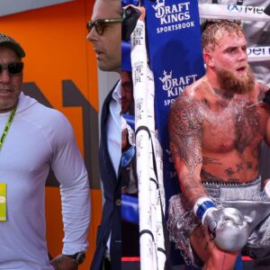 Joe Rogan (L), Jake Paul (R)