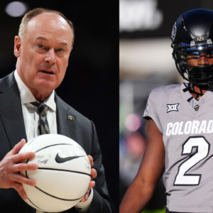 Rick George (L) and Shedeur Sanders (R)