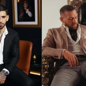 Ilia Topuria (L), Conor McGregor (R)