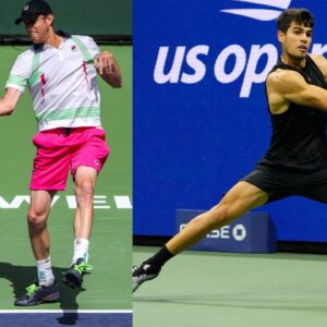 Sam Querrey (L) and Carlos Alcaraz (R)