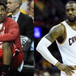 Jeff Teague (L) and LeBron James (R)