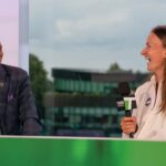 Jon Wertheim (L) and Barbora Krejcikova (R) after Wimbledon 2024