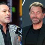 Oscar De La Hoya (L) Eddie Hearn (R)