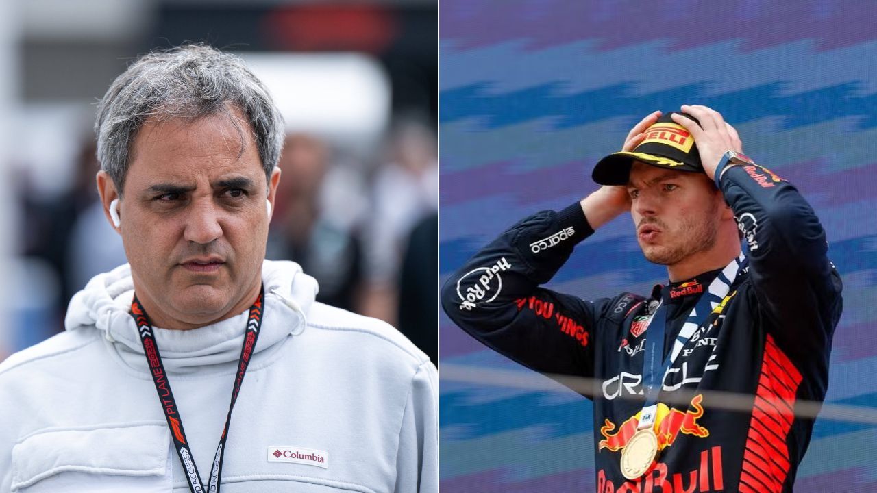 Juan Pablo Montoya(L), Max Verstappen(R)