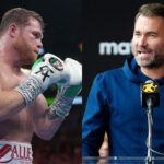 Canelo Alvarez(L) and Eddie Hearn(R)