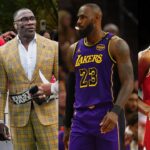 Stephen A. Smith and Shannon Sharpe (L), LeBron James (C), and Michael Jordan (R)