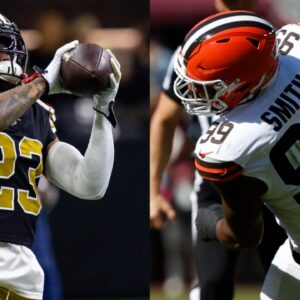 Marshon Lattimore (L); Za'Darius Smith (R)