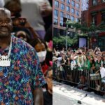 Shaquille O'Neal and Celtics fans