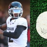 Shedeur Sanders and signed tortilla