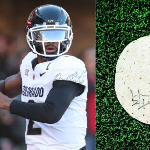 Shedeur Sanders and signed tortilla