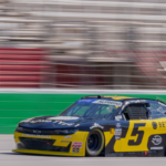 Xfinity Series driver Anthony Alfredo (5) comes down the stretch at Atlanta Motor Speedway.