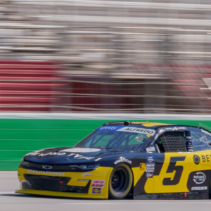 Xfinity Series driver Anthony Alfredo (5) comes down the stretch at Atlanta Motor Speedway.