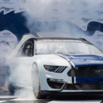 The new Ford Mustang race car is unveiled at Ford Motor Co.'s world headquarters in Dearborn on Aug. 9, 2018. The car will debut on the Monster Energy NASCAR Cup Series at Daytona in February 2019. NASCAR ford mustang