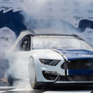 The new Ford Mustang race car is unveiled at Ford Motor Co.'s world headquarters in Dearborn on Aug. 9, 2018. The car will debut on the Monster Energy NASCAR Cup Series at Daytona in February 2019. NASCAR ford mustang