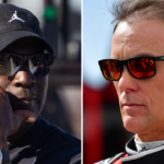 (L-R) Michael Jordan and Kevin Harvick