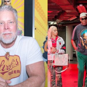 Kevin Nash (L), Dennis Rodman (R)