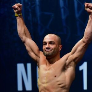 Eddie Alvarez and Conor The Notorious McGregor during weigh-in at UFC 205 in Madison Square Garden. MMA 2016 - UFC 205 - Weigh-In