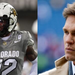 Travis Hunter (left) Tom Brady (right)