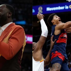 Draymond Green (L) and Jordan Poole (R)