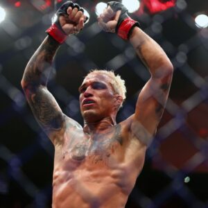 Charles Oliveira during UFC 300 at T-Mobile Arena.