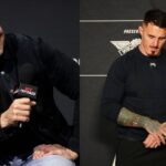 Dana White (L), Tom Aspinall (R)