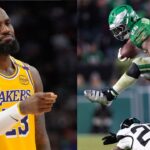 LeBron James (L) and Saquon Barkley (R)