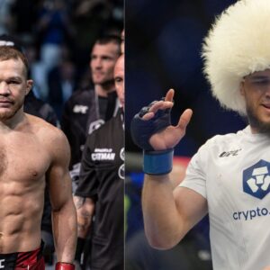 Petr Yan (L), Umar Nurmagomedov (R)
