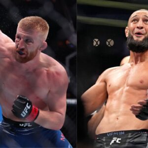 Bo Nickal (L), Khamzat Chimaev (R)