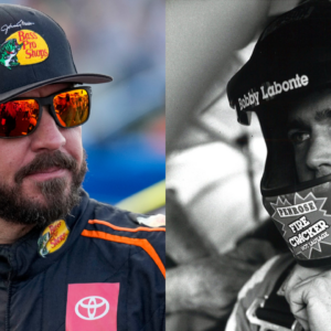 Martin Truex Jr (R) and Bobby Labonte (L)