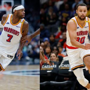 Buddy Hield (L) and Stephen Curry (R)