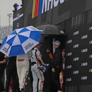 Nascar Xfinity Cup Series Driver s Introduction continued even in the rain, but the race is still on delay Saturday, Feb. 17, 2024 at Daytona International Speedway.