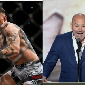 Tom Aspinall (L) and Dana White (R)