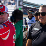 Kevin Harvick (L) and Tony Stewart (R).