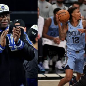 Magic Johnson (L) and Ja Morant (R)