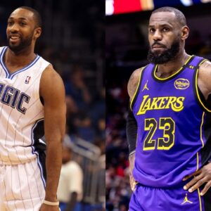 Gilbert Arenas(L) and LeBron James(R)