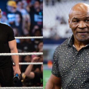 Logan Paul (L), Mike Tyson (R)