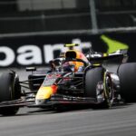 LAS VEGAS, NV - NOVEMBER 23: Sergio Perez of Mexico (11) Oracle Red Bull Racing in action during the F1 Heineken Silver Las Vegas Grand Prix on Saturday, Nov. 23, 2024, at the Las Vegas Street Circuit in Las Vegas, Nevada.