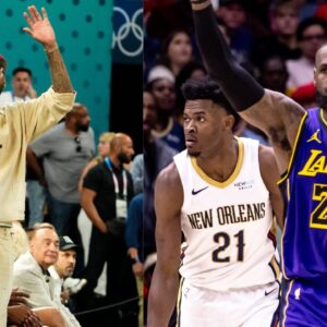 Carmelo Anthony (L) and LeBron James (R)