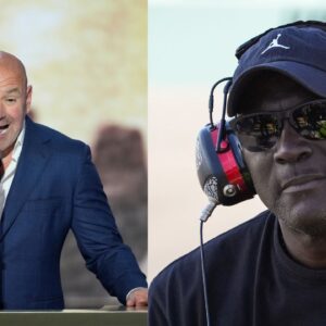 Dana White (L), Michael Jordan (R)